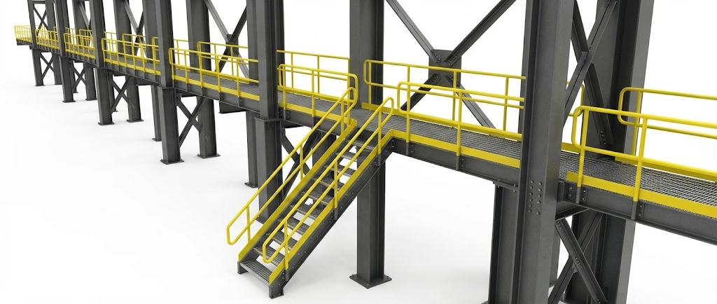 Industrial work platforms custom made by AGI Fabricators